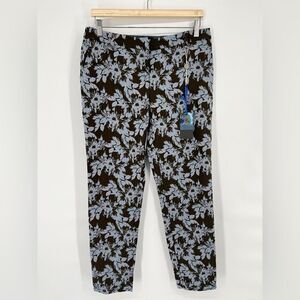 NWT le’s Floral Metallic Trousers Giglio IT‎ 44 (USM/8)